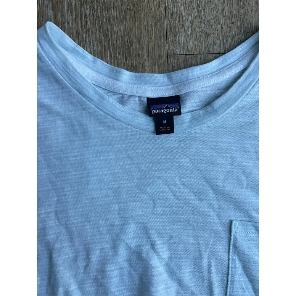 Patagonia Mainstay 3/4 SleeveTop casual granolagirl Striped OrganicCotton Slub M